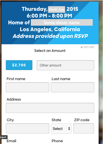 Hillary’s campaign mobile fundraising needs a makeover. A New Way to Give.