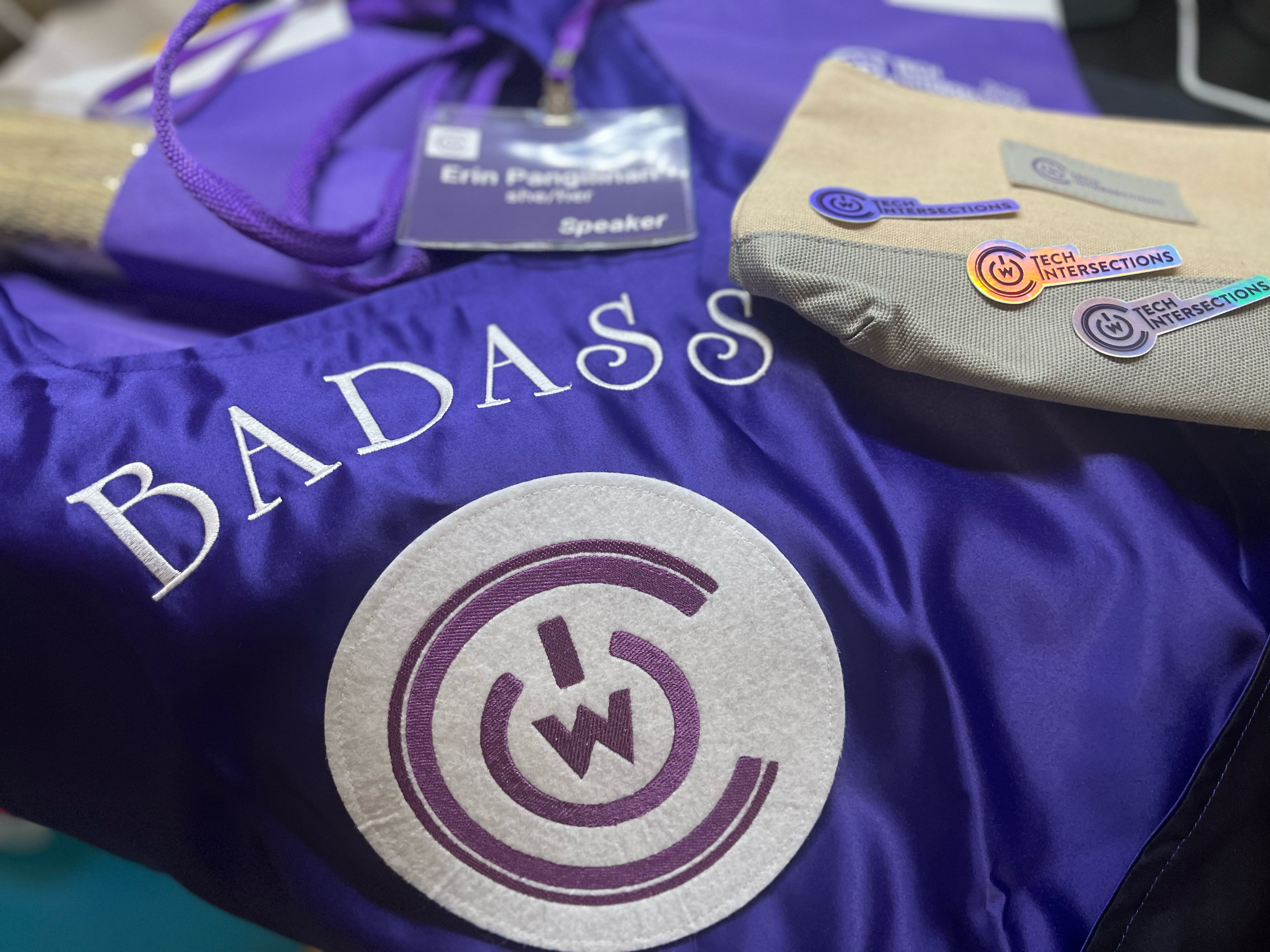 And ya, there was some of the best swag ever, a giant purse, banig (mat), makeup/pencil bag/case, some stickers, and my very first cape, yay I’m a woman of color in tech superhero). Thanks for this cool swag!