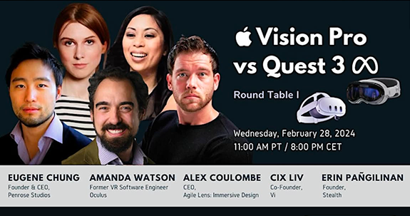 XR Bootcamp - Vision Pro vs Quest 3 Round Table Flyer