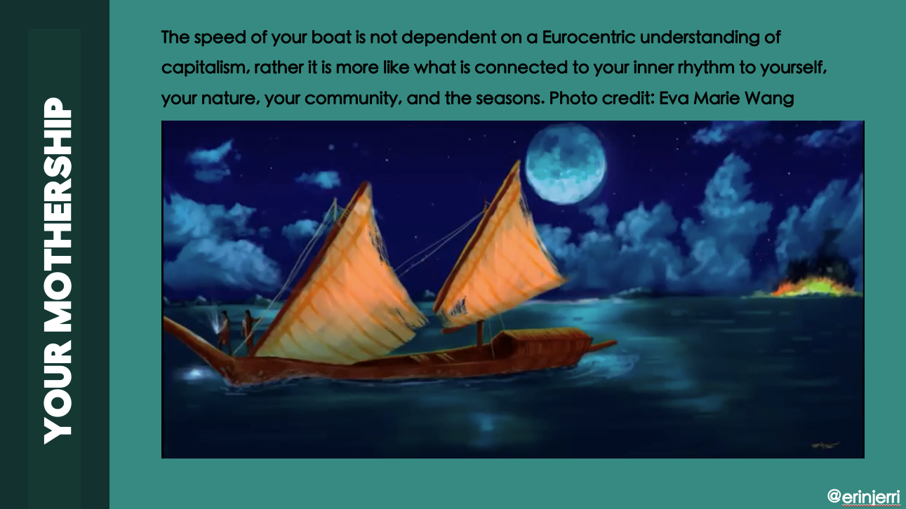 Paglalayag sa Balangay as Methodology: A Decolonial Journey of Re-Imagining Our Research, International Extramural Conference, University of the Philippines, Cebu. 2021 October. Photo Credit: Eva Marie Wang  -  https://www.facebook.com/UPCebuSocSci/videos/329426628986894